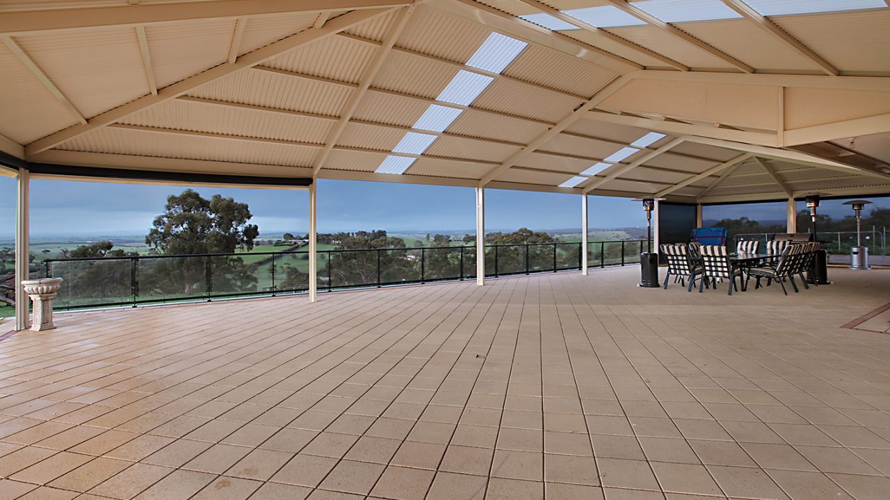 Large Span Split Ridge Gable Pergola by Creative Outdoors in One Tree Hill