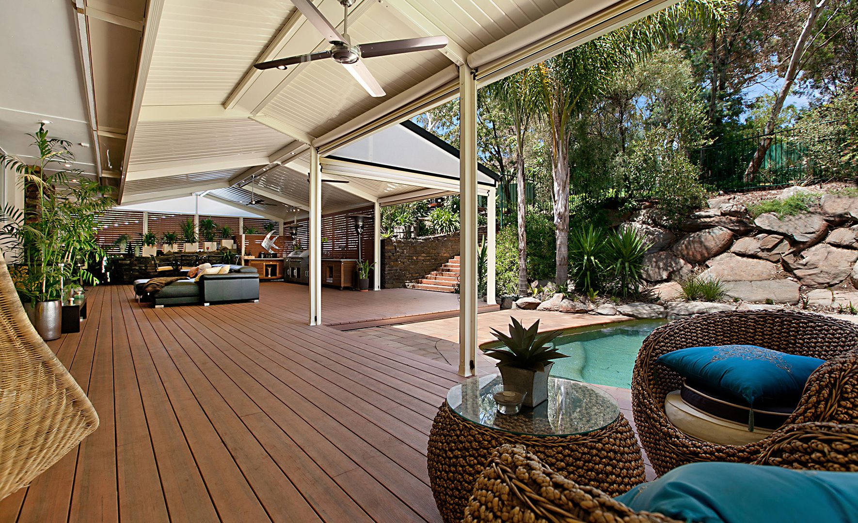 Split Ridge Design Gable Pergola by Creative Outdoors in Tea Tree Gully