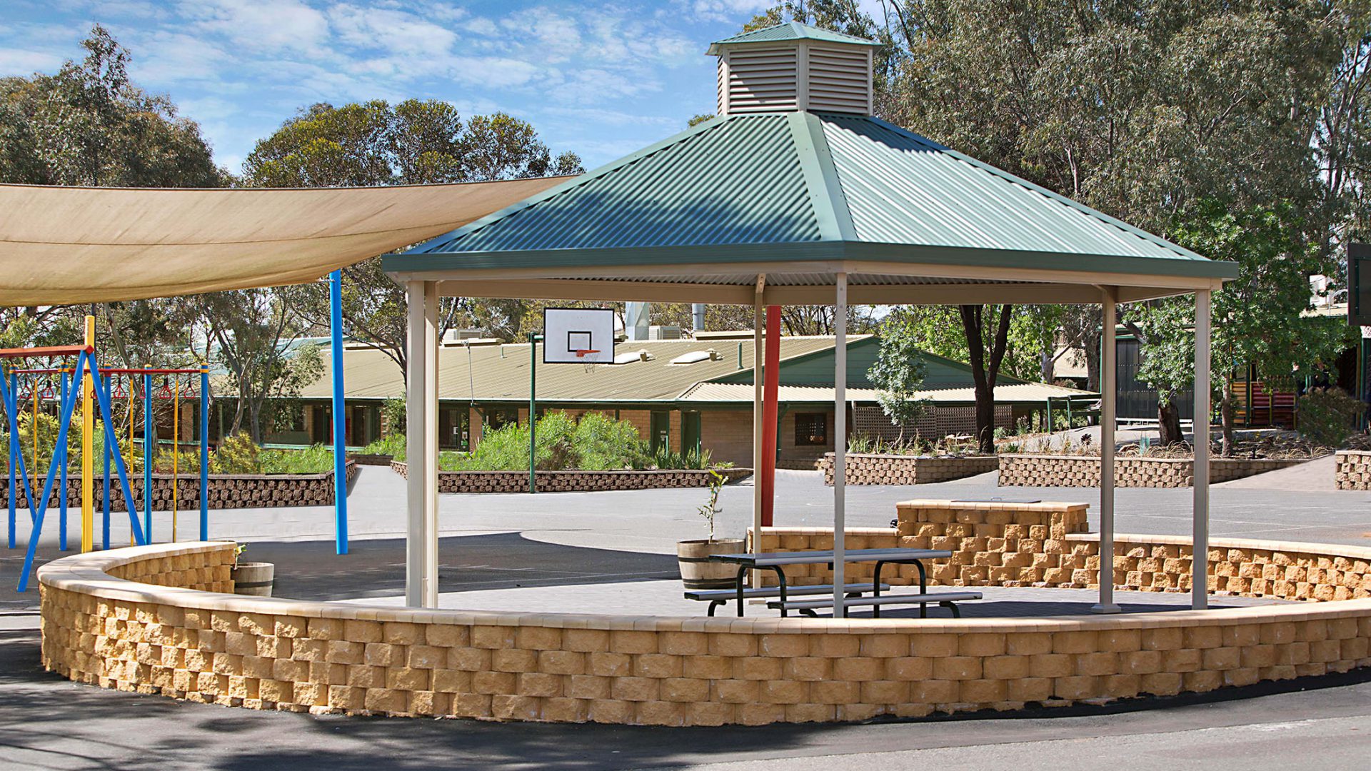 Trinity College Gazebo built by Creative Outdoors