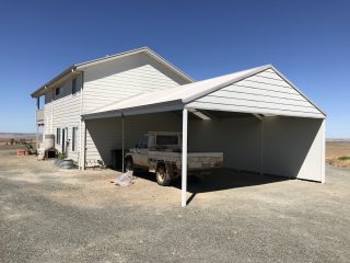 Creative Outdoors Carport Gable with Corrugated Roofing & Fibre Cement Walling