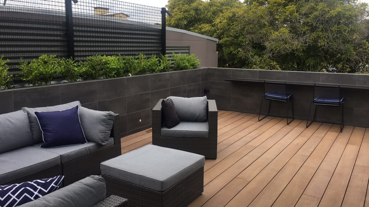 Creative Outdoors Millboard Decking in Enhanced Grain Jarrah in Unley